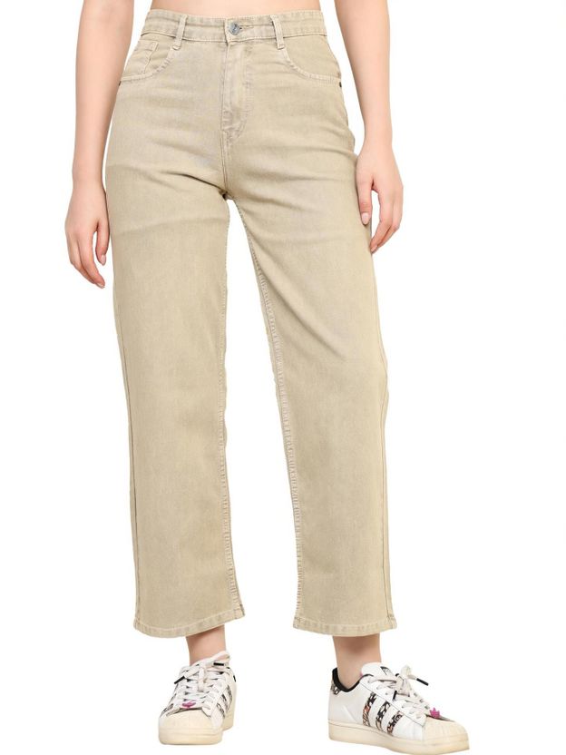 zayla Women Flared High Rise Light Blue Jeans - Image 8