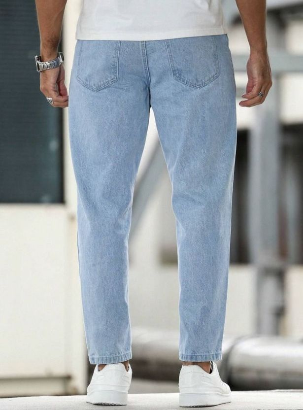 Aamishfashion Tapered Fit Men Light Blue Jeans - Image 2