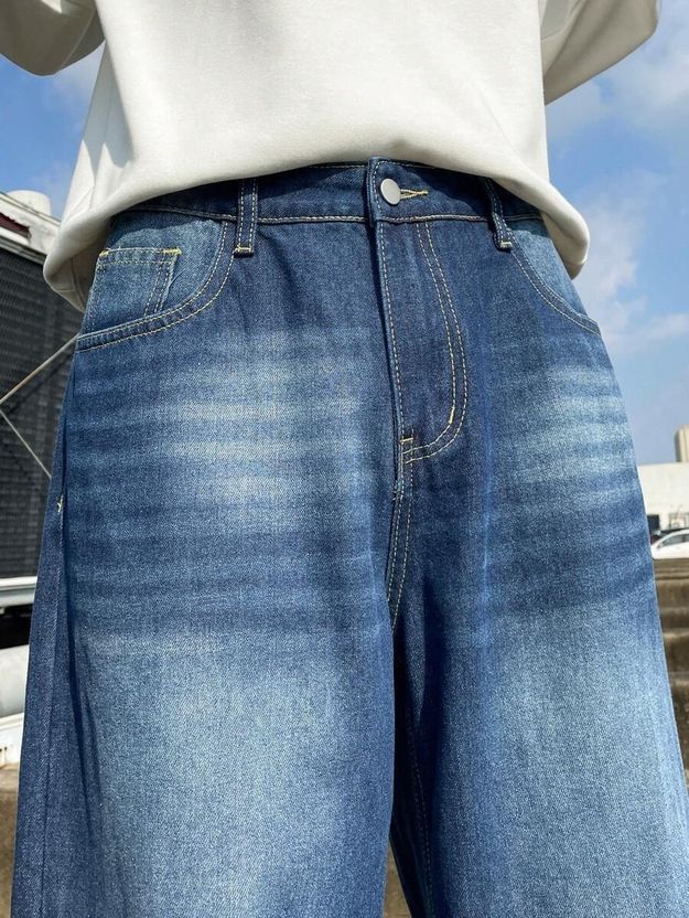 YAMEET Men Dark Blue Jeans - Image 4