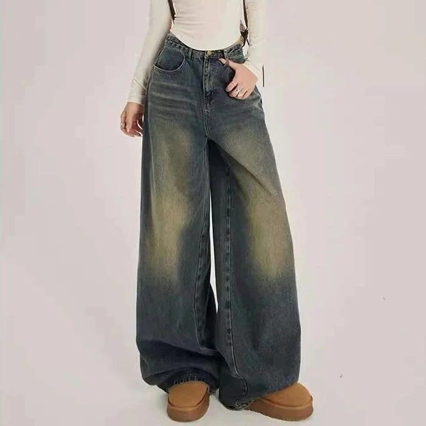Zuya Women Wide Leg High Rise Blue Jeans - Image 6