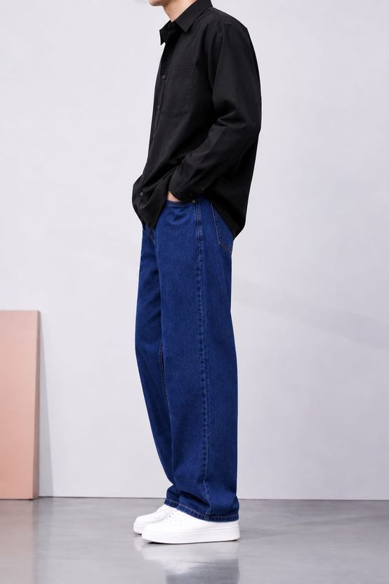 FOXIEFIT Men Relaxed Fit Mid Rise Blue Jeans - Image 4