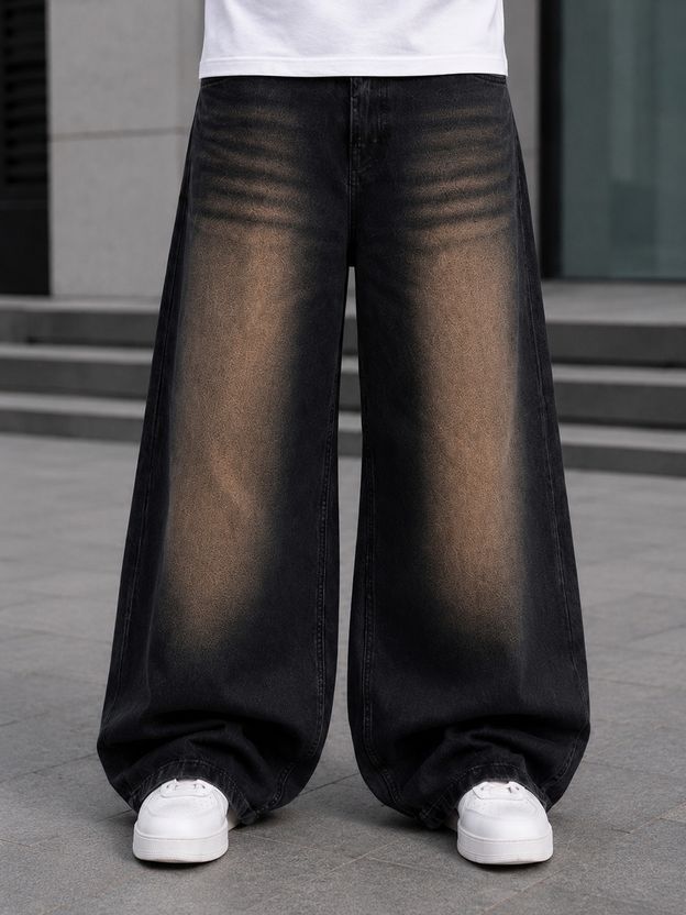 M Q Denim Men Loose Fit Mid Rise Black Jeans - Image 6