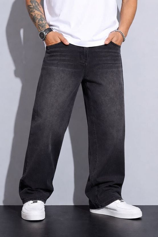 OFTEN TREND Baggy Fit Men Black Jeans - Image 4