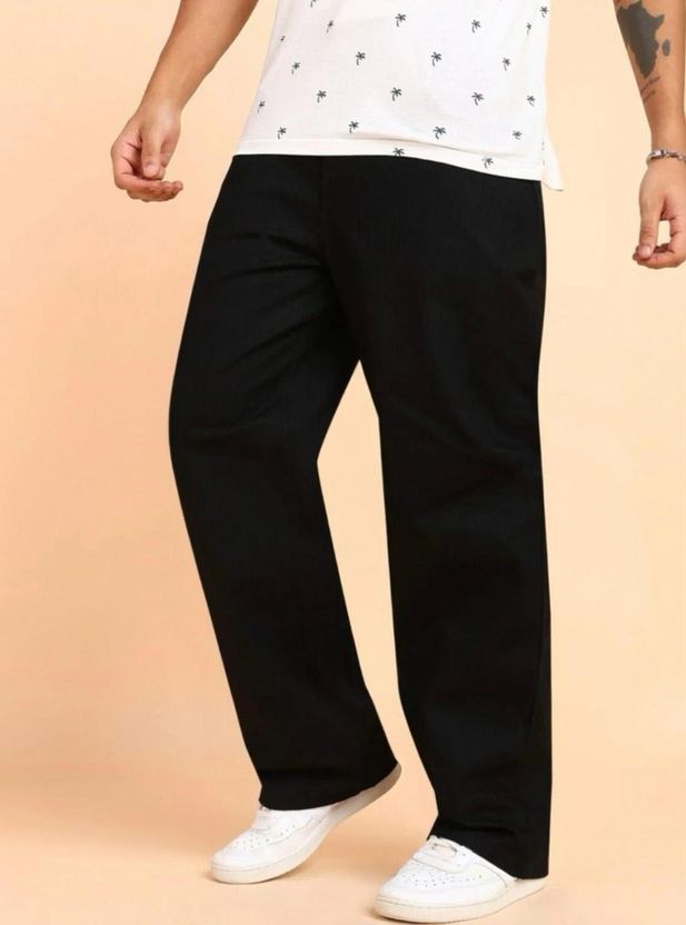 MEIXN Men Loose Fit Mid Rise Light Blue Jeans - Image 5