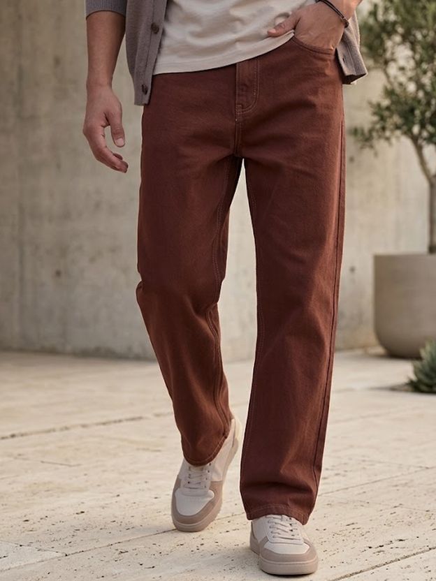 Urbano Men Loose Fit Mid Rise White Jeans - Image 8