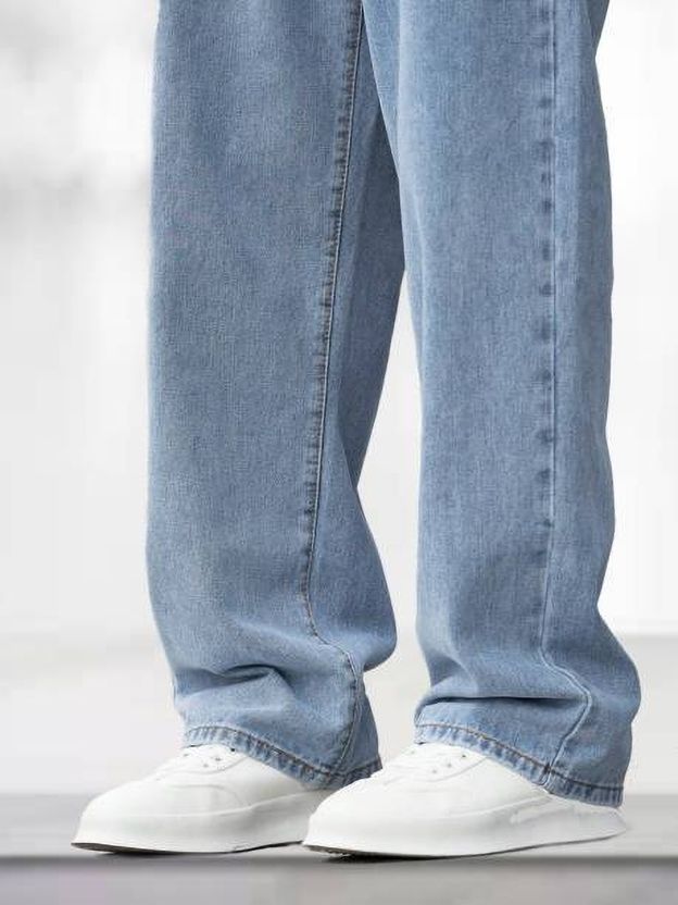 Rodgers Men Loose Fit Mid Rise Light Blue Jeans - Image 4