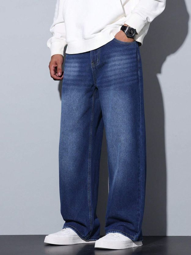 PINKLIT Men Dark Blue Jeans - Image 4