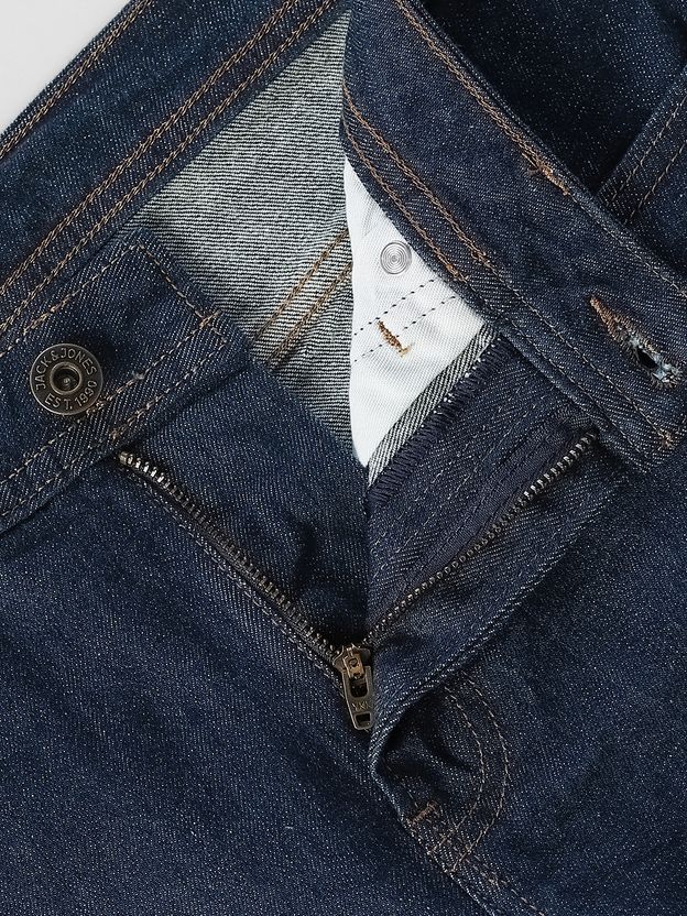 JACK & JONES Men Slim Low Rise Dark Blue Jeans - Image 5