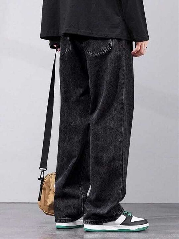 Southee Men Black Loose Fit Mid Rise Jeans - Image 3
