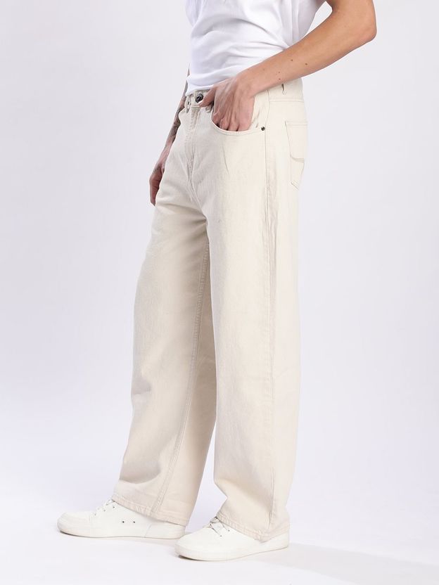 Roadster Loose Fit Men White Jeans - Image 3