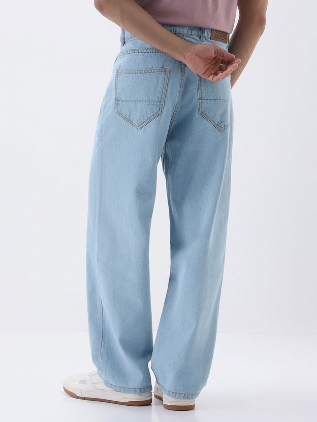 Urbano Men Light Blue Mid Rise Loose Fit Jeans - Image 3