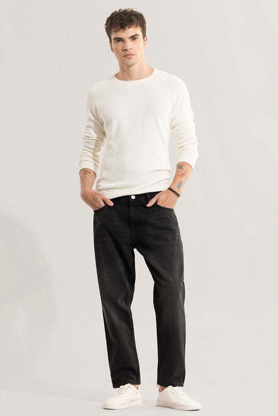 Snitch Men Black Mid Rise Loose Fit Jeans - Image 6
