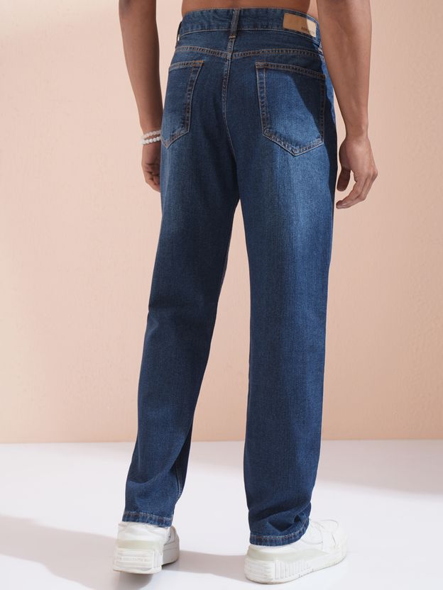HIGHLANDER Men Relaxed Fit Mid Rise Blue Jeans - Image 3