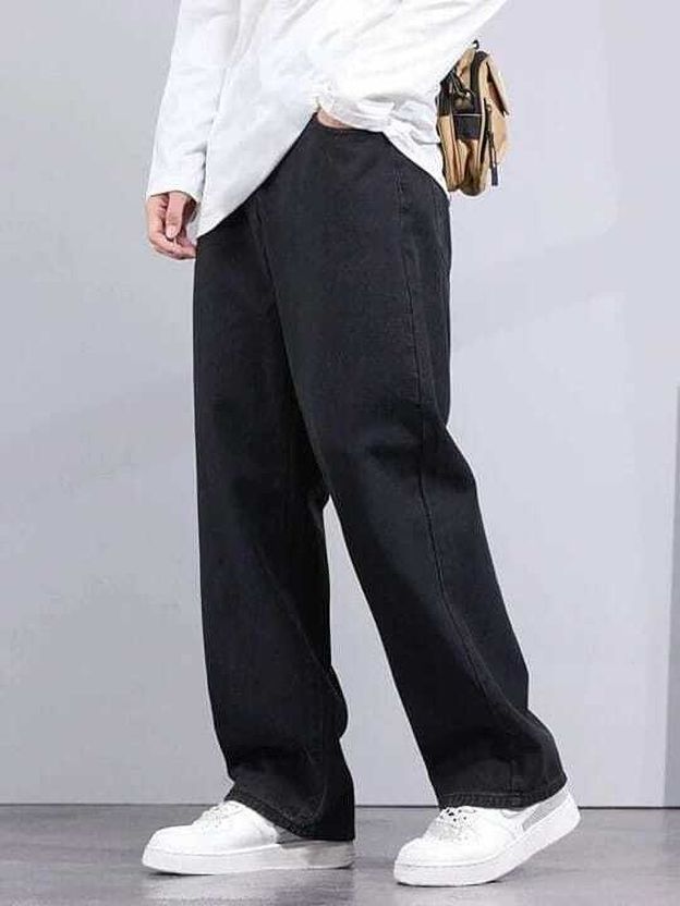 RKDENIM Men Straight Fit Mid Rise Black Jeans - Image 3