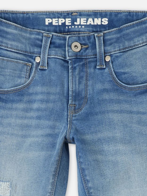 Pepe Jeans Boys Slim Mid Rise Blue Jeans - Image 3