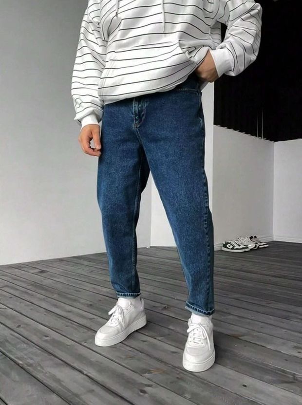 Aamishfashion Tapered Fit Men Light Blue Jeans - Image 8