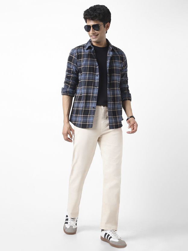 Urbano Men Beige Straight Fit Jeans - Image 3