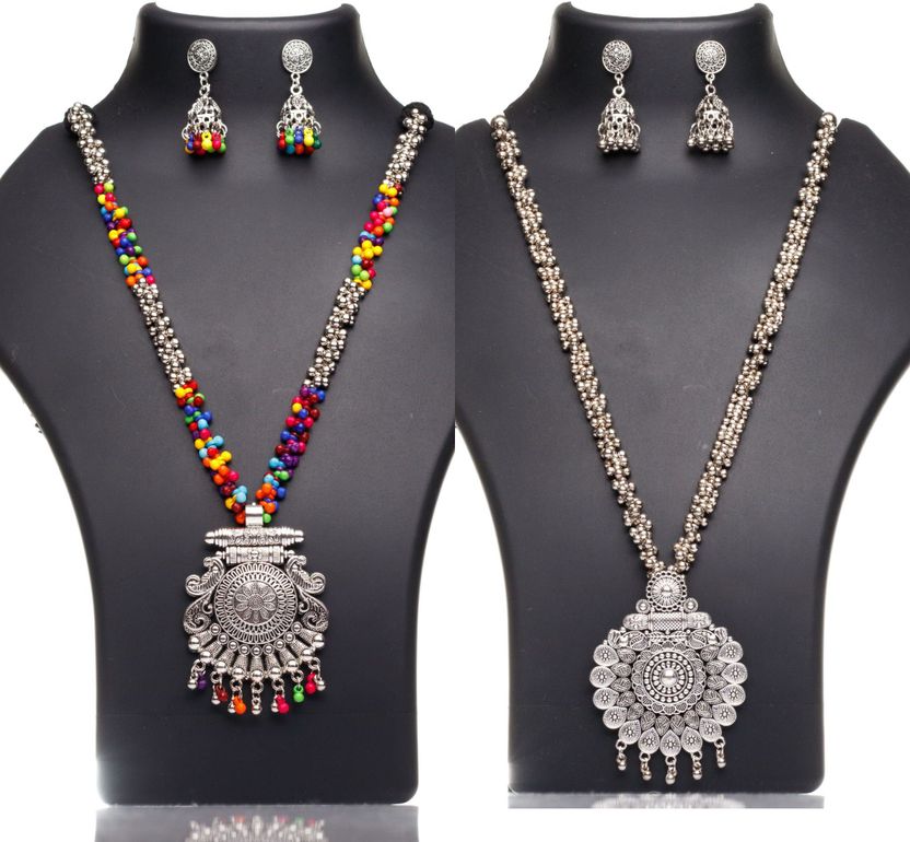 SUZEN Oxidised Silver Jewel Set (Pack of 2) - Image 1