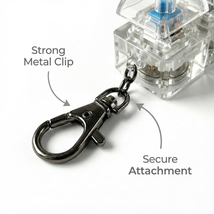 SIMESTICH Mechanical Keyboard Switch Keychain, Blue - Image 5