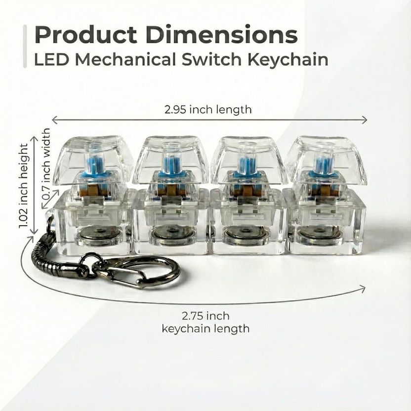 SIMESTICH Mechanical Keyboard Switch Keychain, Blue - Image 3