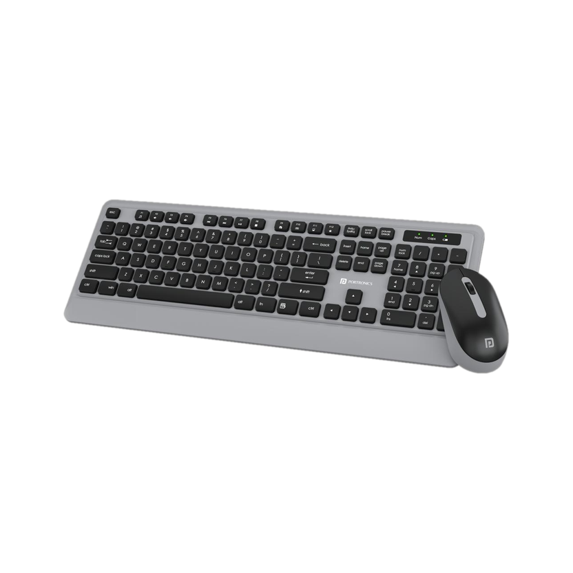 Portronics POR-1569 Wireless, Bluetooth Standard Laptop Keyboard Compatible with Desktop, iPad, Laptop, Mac, Tablet with Multi-Device Bluetooth, 2.4GHz Wireless, Compact Tenkeyless Layout, Noiseless Keys, Auto-Sleep Mode
