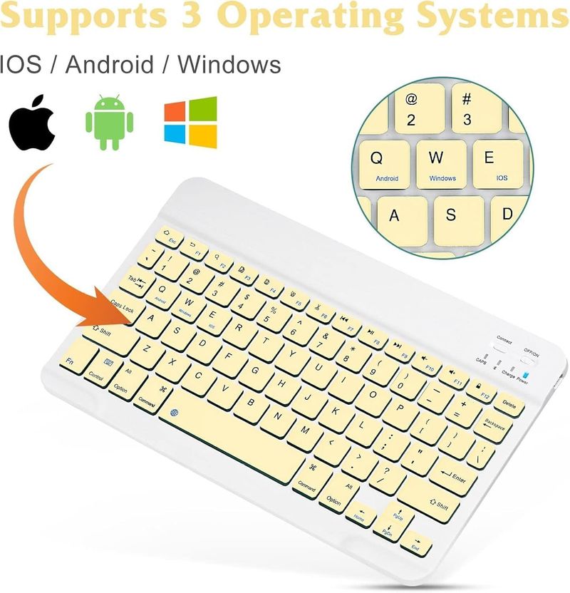 VOOCME Bluetooth Keyboard And Mouse Combo Rechargeable Portable W...more - Image 3