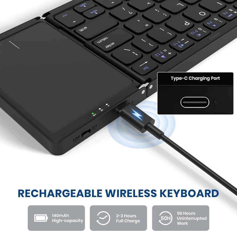 Rojdhyan Foldable Bluetooth Keyboard - Image 2