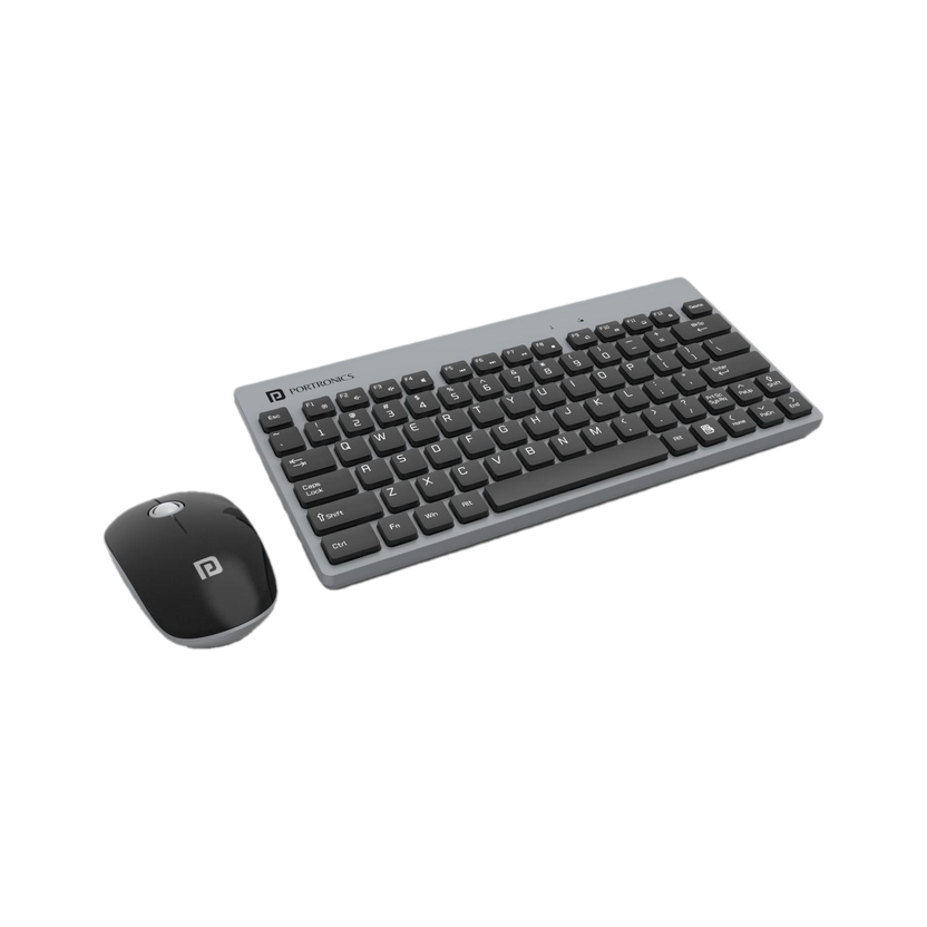 Portronics POR 374 Key2 Combo with 2.4 GHz USB Receiver,Silent Keystrokes,1200 DPI Optical Wireless Laptop-size Laptop Keyboard Compatible with Desktop, Laptop, Mac with 1200 DPI Optical Mouse, 2.4GHz USB Receiver, Silent Keystrokes, Compact Mini Size, Multimedia Keys