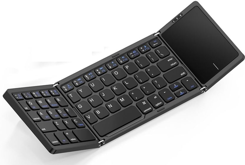 Microware Foldable Bluetooth Keyboard with Touchpad - Image 1