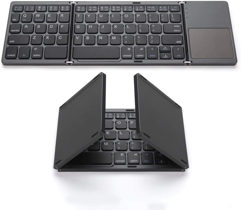 Microware Foldable Bluetooth Keyboard with Touchpad - Image 6