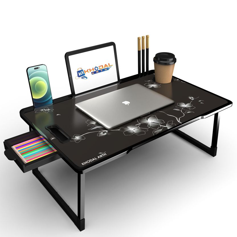 KHODAL ARTH Us Biding Black Wood Laptop Table - Image 9