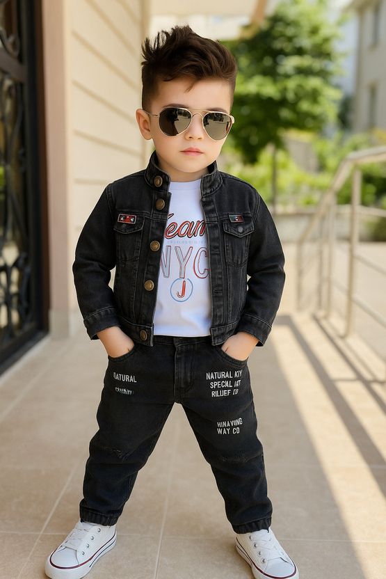 Shirazi Kids Boys Casual Jacket Jeans - Image 5