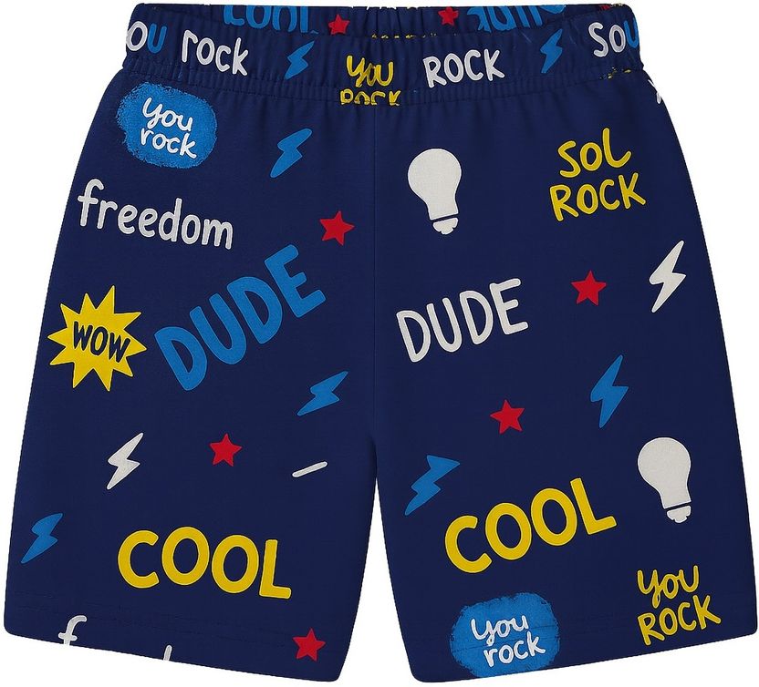 fasla Boys Casual Printed Cotton Blend Shorts - Image 4