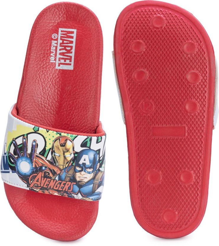 Toothless Avengers Boys Red Slip On Slippers - Image 3