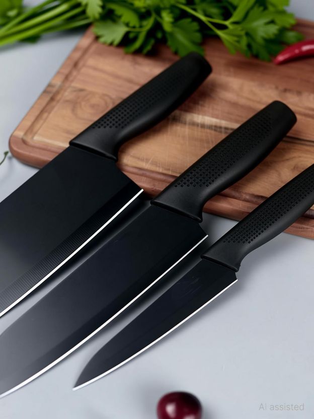 Yaadgar 3 Pc Stainless Steel Knife Set, Dark - Image 6