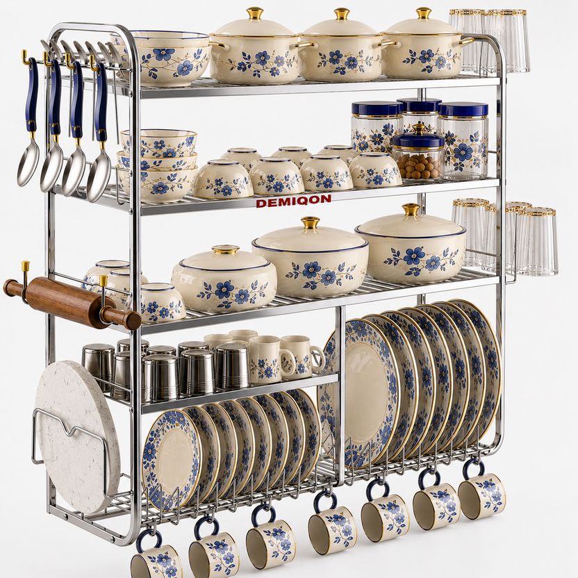 DEMIQON 5-Shelf Kitchen Dish Rack - Image 1