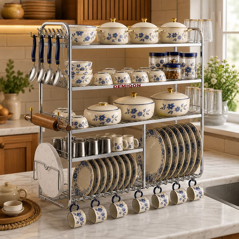 DEMIQON 5-Shelf Kitchen Dish Rack - Image 5