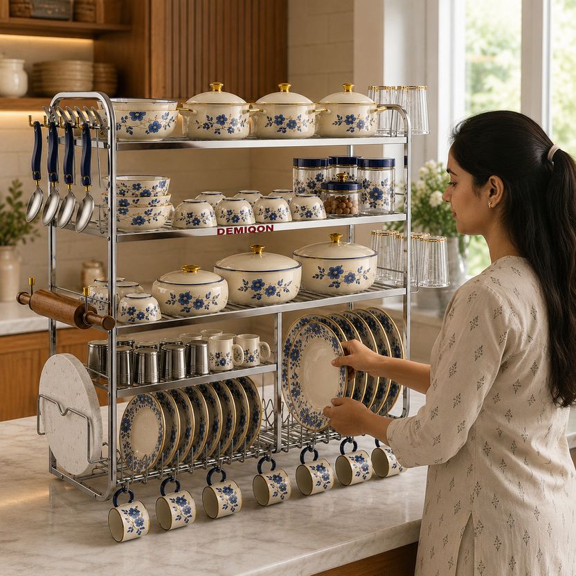 DEMIQON 5-Shelf Kitchen Dish Rack - Image 3