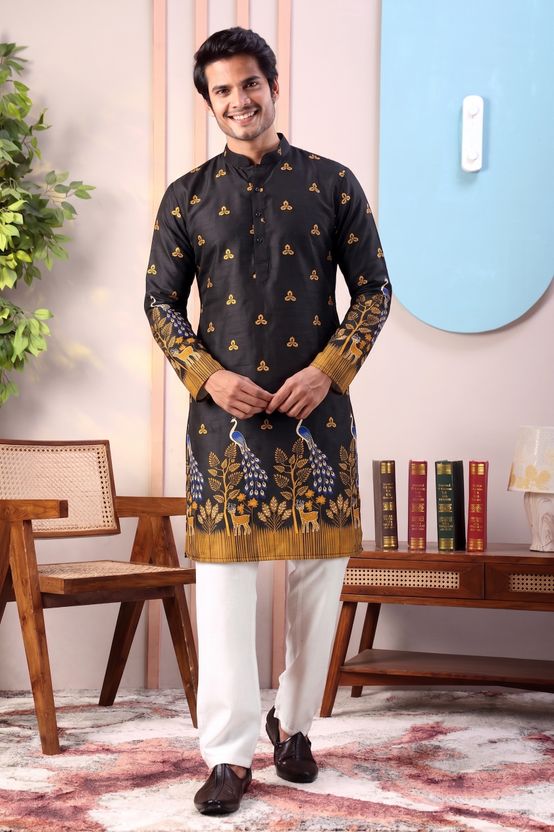 BBS CREATION Men Printed Straight Kurta - Image 1