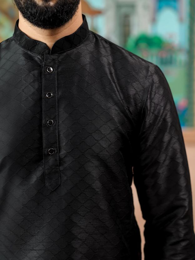Koshin Men Kurta Pyjama Set - Image 7