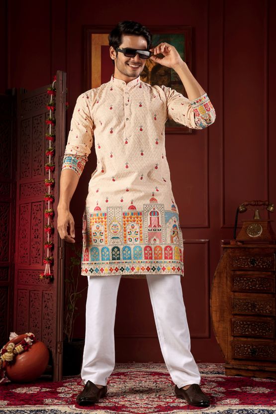 MENTIFIC Men Kurta Pyjama Set - Image 5