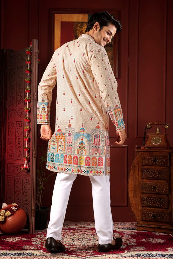 MENTIFIC Men Kurta Pyjama Set - Image 2