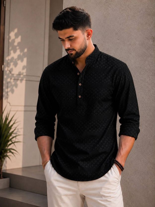 VELLOSTA Men Printed A-line Kurta - Image 3