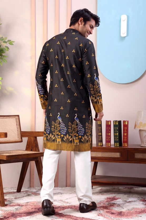 BBS CREATION Men Printed Straight Kurta - Image 4