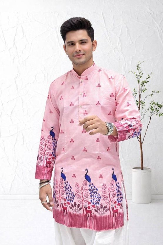 MENPERA Men Printed Straight Kurta - Image 7