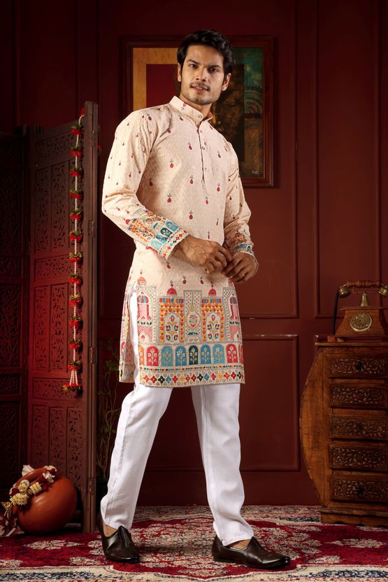 MENTIFIC Men Kurta Pyjama Set - Image 4