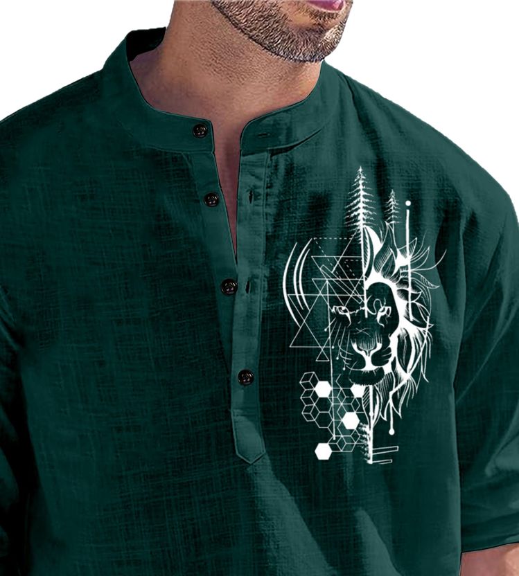 Fashion Marts Men Printed Straight Kurta - Image 2
