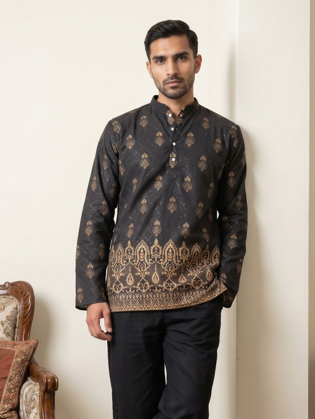 Jompers Men Embroidered Straight Kurta - Image 7