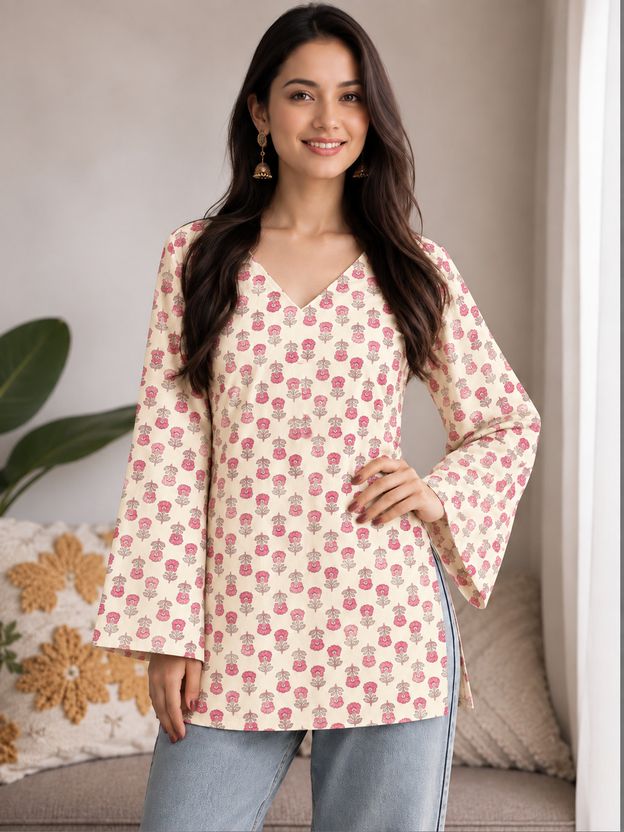 CLANGER Women Maroon Cotton Straight Kurta - Image 5