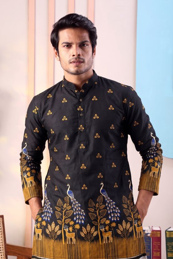 BBS CREATION Men Printed Straight Kurta - Image 2
